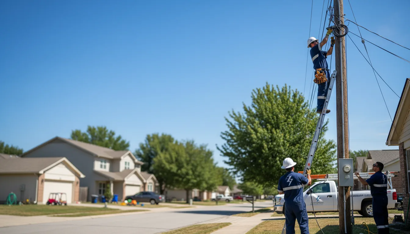 Residential electrician providing installation services in Rutland, SD